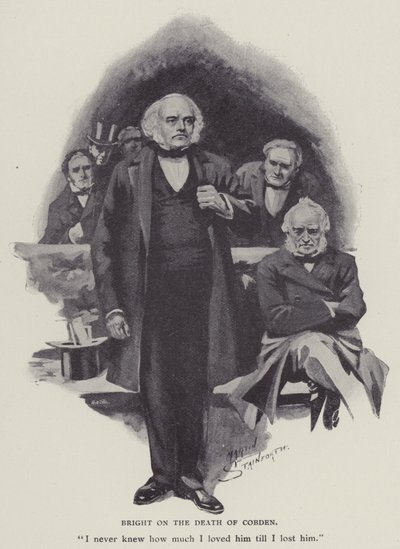 Bright on the Death of Cobden by English School